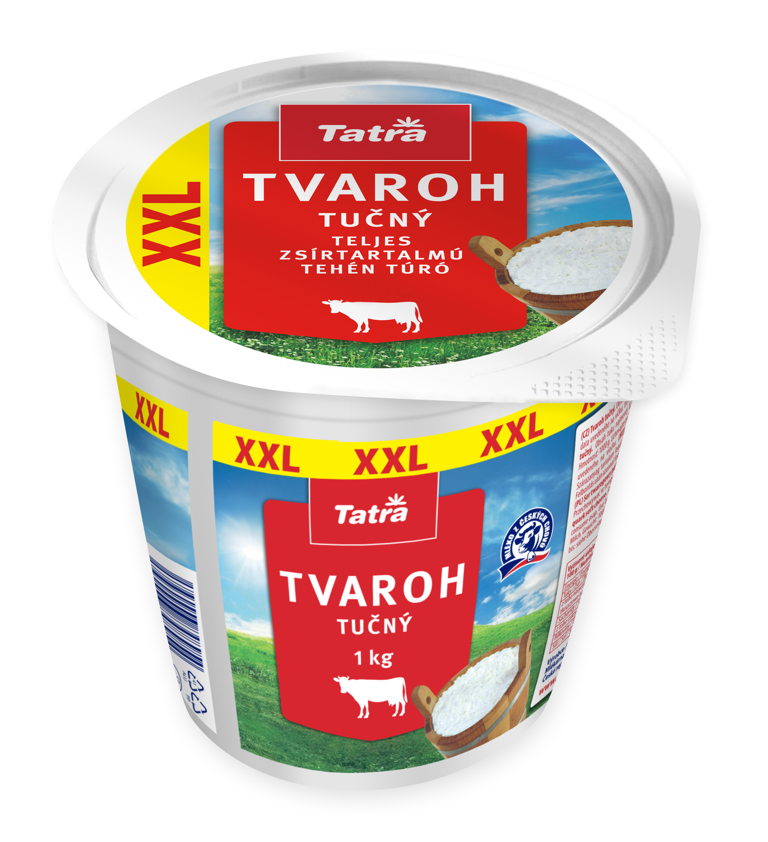 Tvaroh tučný kbelík 1kg 22%