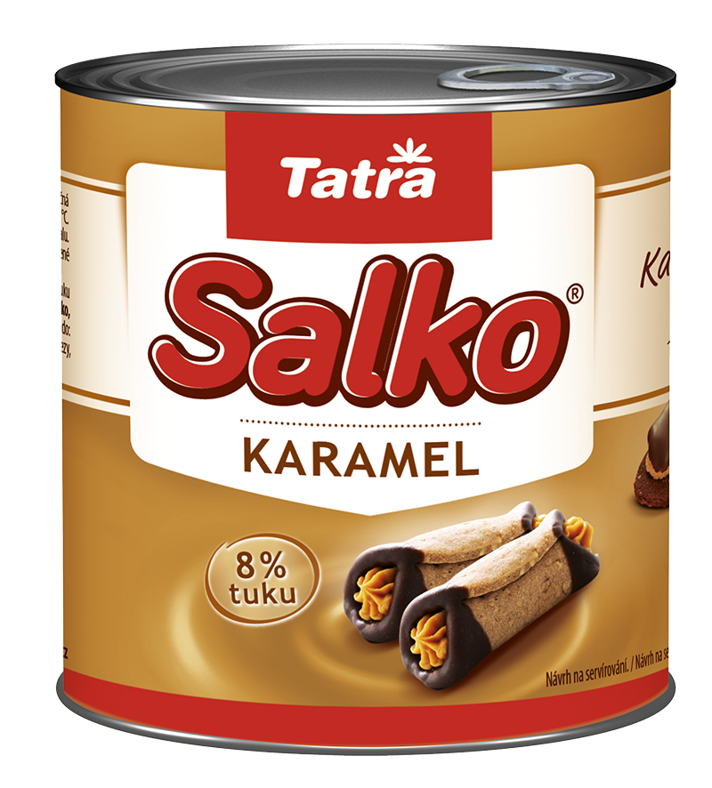 MLéko salko KARAMEL Tatra 8% - plech
