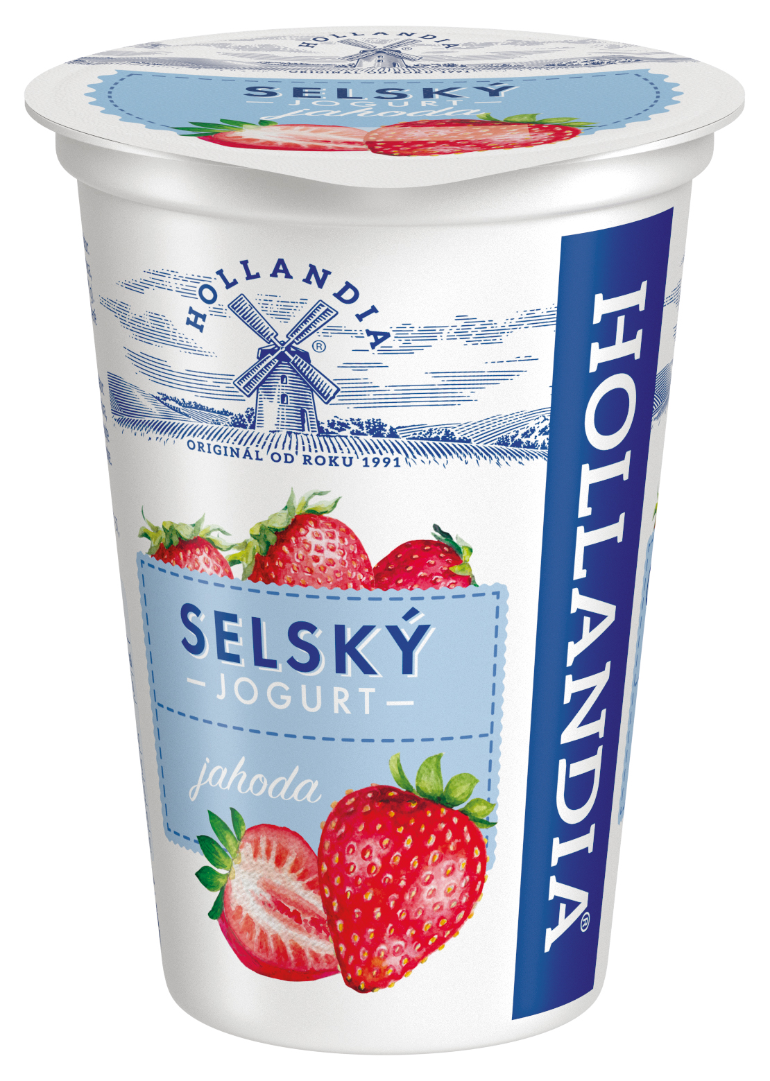 Jogurt selský JAHODA Hollandia