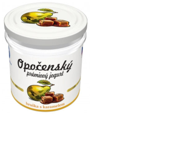Opočenský prémiový jogurt hruška-karamel