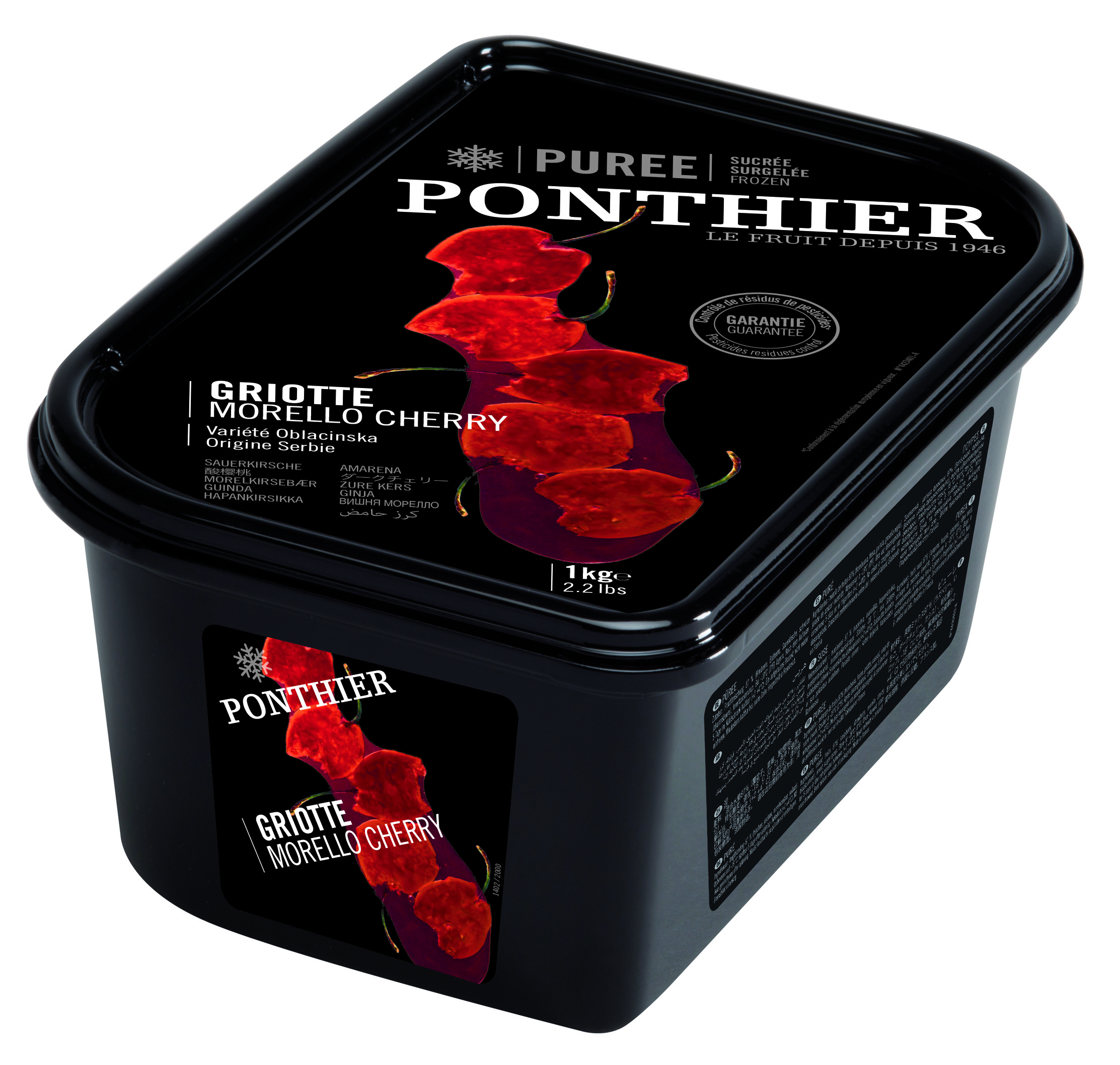 Puree višeň (morello cherry) 1000g  Ponthier