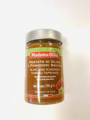 Tapenáda olivy šušená rajčata 190g SKLO Madama Oliva