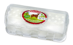 Kozí sýr s bílou plísní na povrchu Soignon