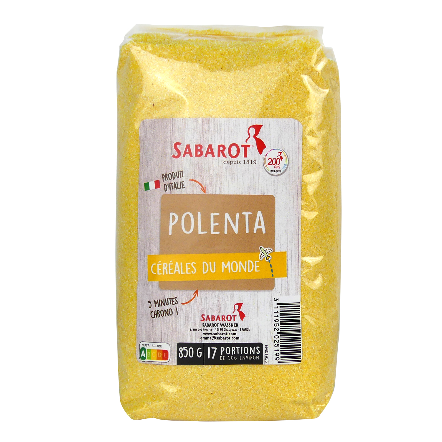 Kukuřičná mouka polenta 850g Sabarot