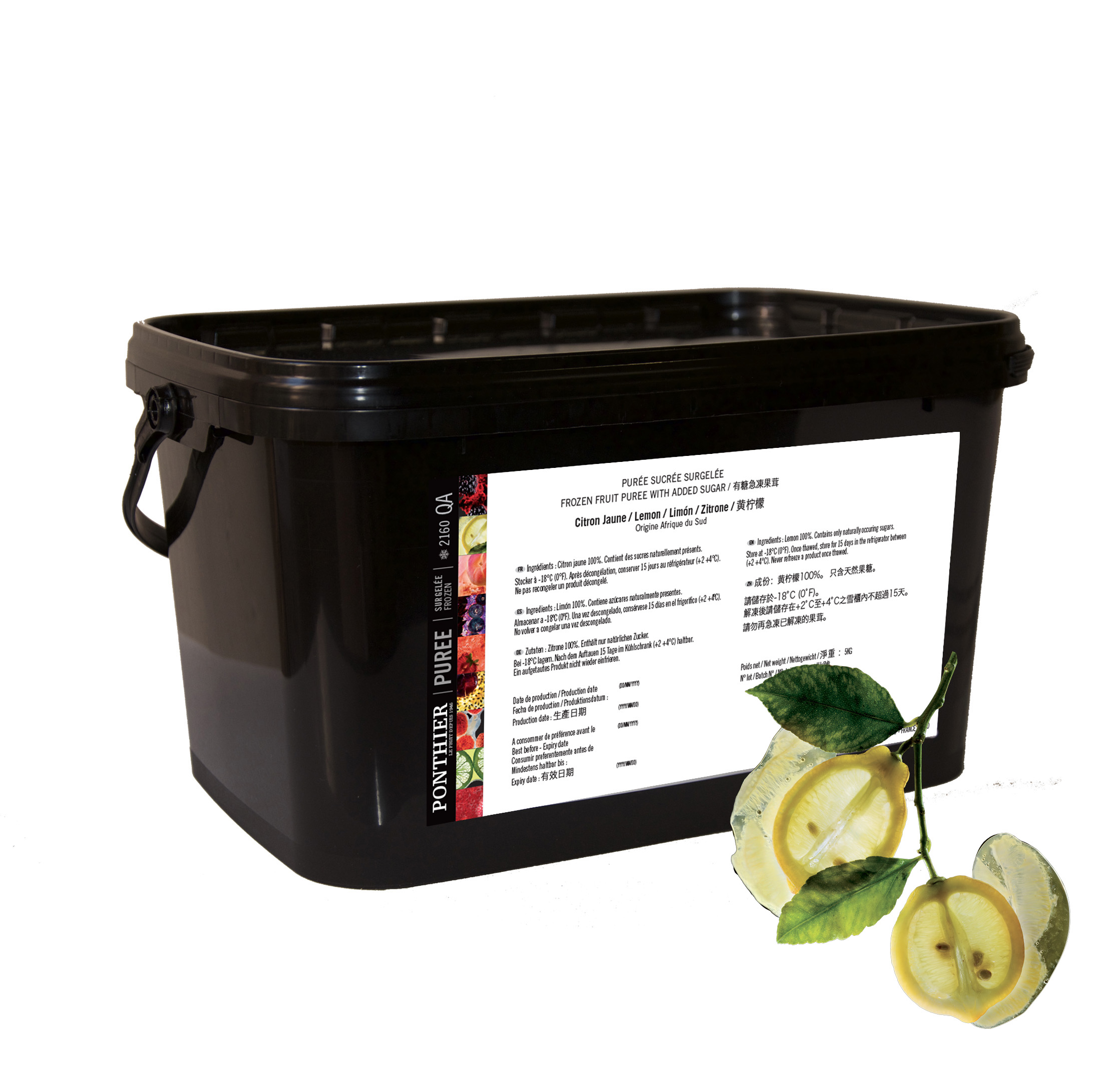 Puree Bio citron Sicily 5kg Ponthier