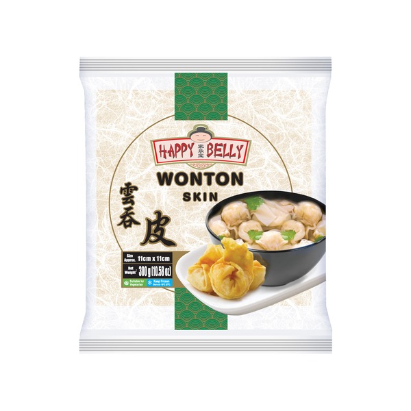 Wonton těsto 11cm Happy Belly 300g