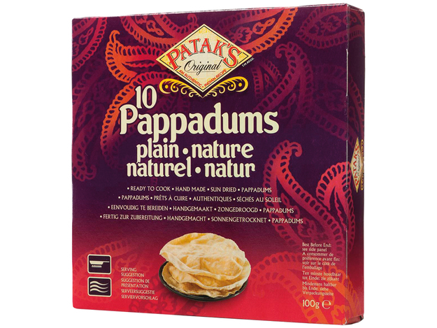 100G Pappadums natural