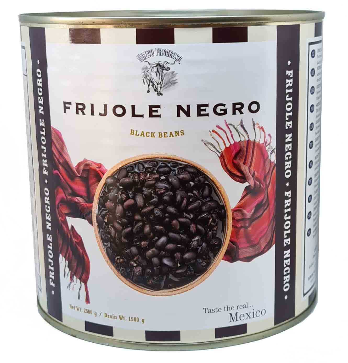 Fazole černé celé 2,5kg plech